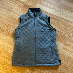 Grey, thin quilt like vest